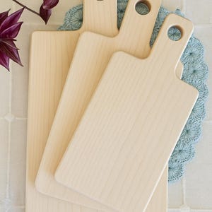 Handcrafted Maple Cutting Board: Food Safe Finish, One-Piece, Non-Toxic, Natural Board