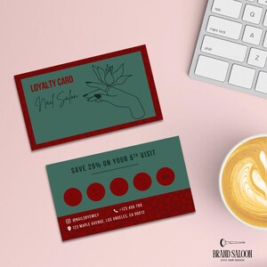 Cartão de Cliente VIP para Manicure, Cartão Fidelidade para Manicure, Cartão de Recompensas, Cartão Fidelidade para Salão de Beleza, Download Instantâneo, Modelo de Cartão Fidelidade
