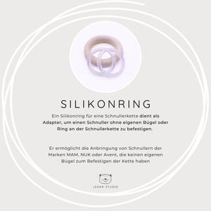 Anillo de silicona para chupetes sin asa - adaptador para chupete - anillo para chupete para cadena de chupete