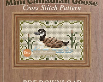 カナダグースのクロスステッチパターン：ミニヴィンテージ水鳥（PDF