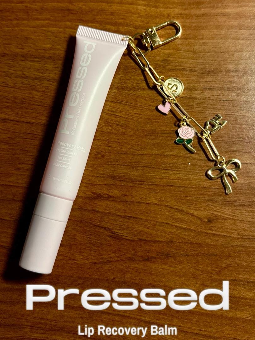Pressed Lip Balm, Daily Self-Care Balm with Gold Charms