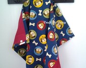 Spotted Puppy -Cotton / Flannel Blanket- Blue, Red, Yellow, Green
