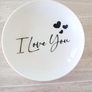 Personalized MOM I Love You Jewelry Dish, Engagement Ring, Mother&#39;s Day Gift for Her, Trinket Dish, Gift for Mom, Ring Dish.