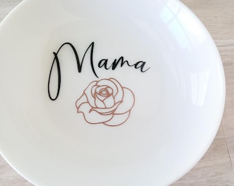 Personalized Mama Rose Ceramic Ring Dish