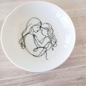 Personalized Mother and Daughter Jewelry Dish, Engagement Ring, Mother&#39;s Day Gift for Her, Trinket Dish, Gift for Mom, Ring Dish.