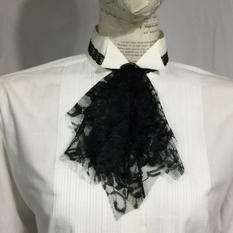 cosplay Geechlark 5957 Goth lace Jabot vamp lace collar Witch necktie