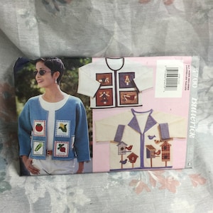 Butterick 4700, Misses Applique, Jacket, Soft Stuff, Uncut, sewing Pattern,  All Sizes Included