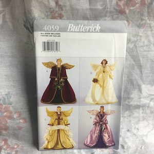Butterick 4059, angel doll, collectible ornaments, holiday decor,  UNCUT sewing pattern, craft supplies, Christmas accessories