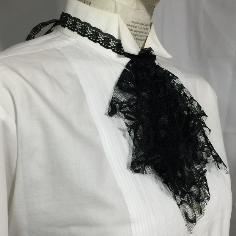 cosplay Geechlark 5957 Goth lace Jabot vamp lace collar Witch necktie