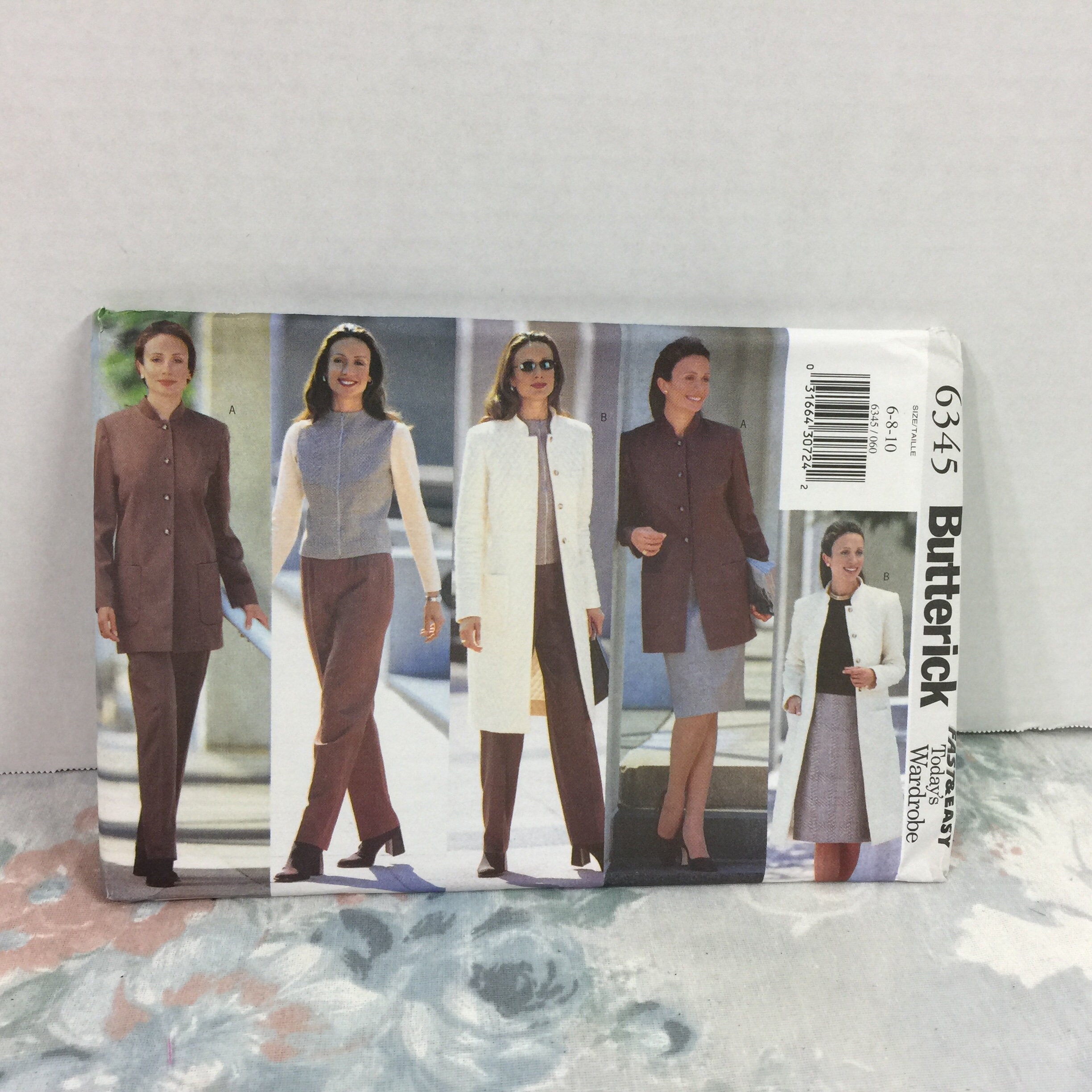 Butterick 6345 Office Jacket Skirt Vest 