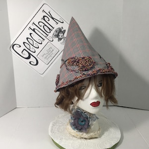 House Witch Hat, gnome, fairy cap, gift for women, L, Geechlark 7077