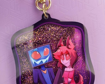 Vox & Alastor Stars Glitter Shaker Charm