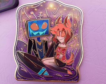 Vox and Alastor - Stars Pin (Ready to Ship!)