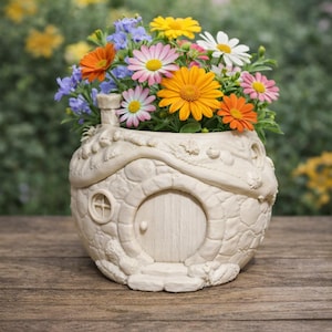 Hobbit Shire House Planter – Fantasy Garden Plant Pot & Decor