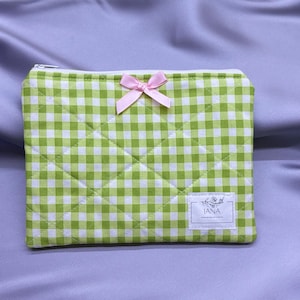 Handmade Quilted Medium Pouch | Stylish & Functional Zipper Bag