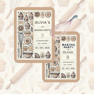 Bak feestje Printables – Uitnodiging, Cupcake Toppers en Versiering | DIY & Print