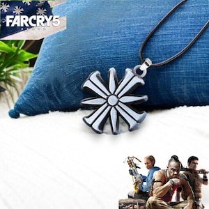 Ciondolo Girasole di Far Cry 5 – Collana con logo Eden&#39;s Gate Cult
