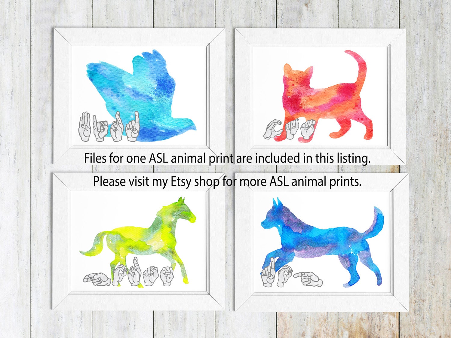 Horse Printable Sign Language Dictionary Animal DICTIONARY