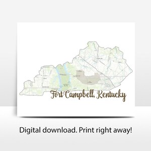Fort Campbell, Kentucky: Printable Art, Army Gift - Etsy