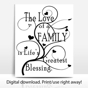 The Love of a Family, digital file: printable, for cutting, svg, png, jpg, pdf