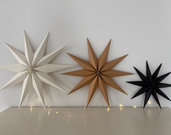 Large paper star | Cardboard star | Christmas star ***** elegant and timeless ***** handmade | various colors and sizes