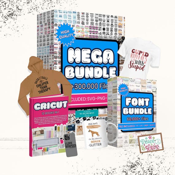 Mega SVG Design Bundle: 300,000+ Files for Cricut (Digital Download)