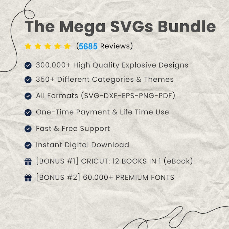 Mega SVG-ontwerpbundel: 300.000+ bestanden voor Cricut (digitale download) afbeelding 2