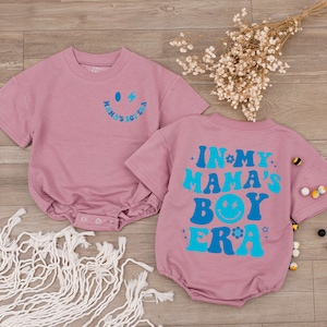 In My Mama's Boy Era Baby Romper, Newborn Bodysuit, Baby Shower Gift, Gift For Son, Mom Boy Shirt, Pregnancy Announcement , Baby Boy Outfit image 3