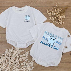 Custom Mama's Boy Baby Bubble Romper, Baby Newborn Outfit, Cute Baby bodysuit,  Mothers Day Gift, Mom Gifts, Baby Shower Gift, Kid clothes