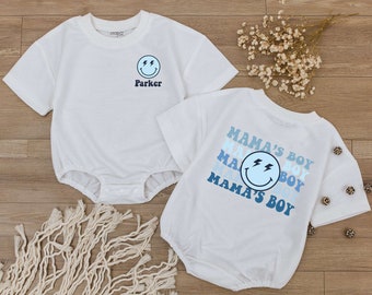 Custom Mama's Boy Baby Bubble Romper, Baby Newborn Outfit, Cute Baby bodysuit,  Mothers Day Gift, Mom Gifts, Baby Shower Gift, Kid clothes