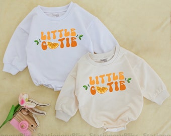 STAFAZ Little Cutie Baby Romper, Retro Little Cutie Outfit, Fruit Baby Romper, Retro Natural Tee, Retro Baby Clother, Newborn One Piece