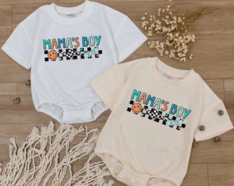 Mama's Boy Baby Romper, Mama's Little Man Bodysuit , Retro Mama's Boy Shirt , Romper for Baby Boy, Baby Boy Outfit, Cute Gift For Baby Boy