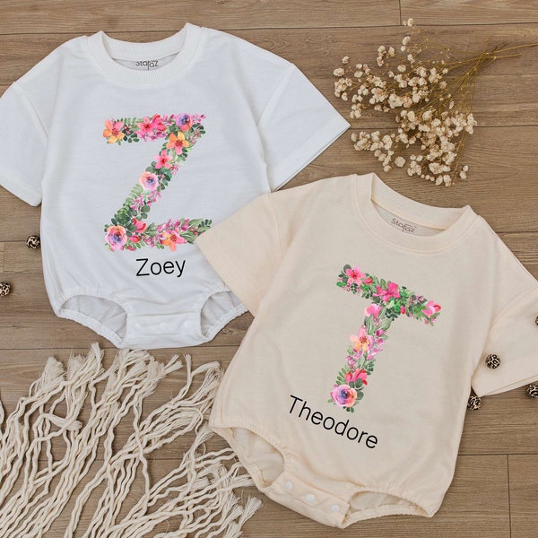 STAFAZ Custom Baby Romper, Custom Bodysuit, Personalized Baby Gift, Name Romper Outfit, Baby Shower Gift, Baby Girl Clothes, Newborn Clothes
