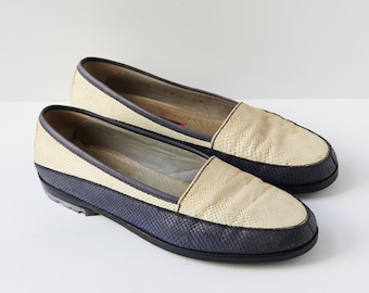 Susan Bennis Warren Edwards Ostrich Leather Loafers Slip On Shoes Mens 10 Italy Lightly Worn 80s Susan Bennis/warren Edwards Men main image 3