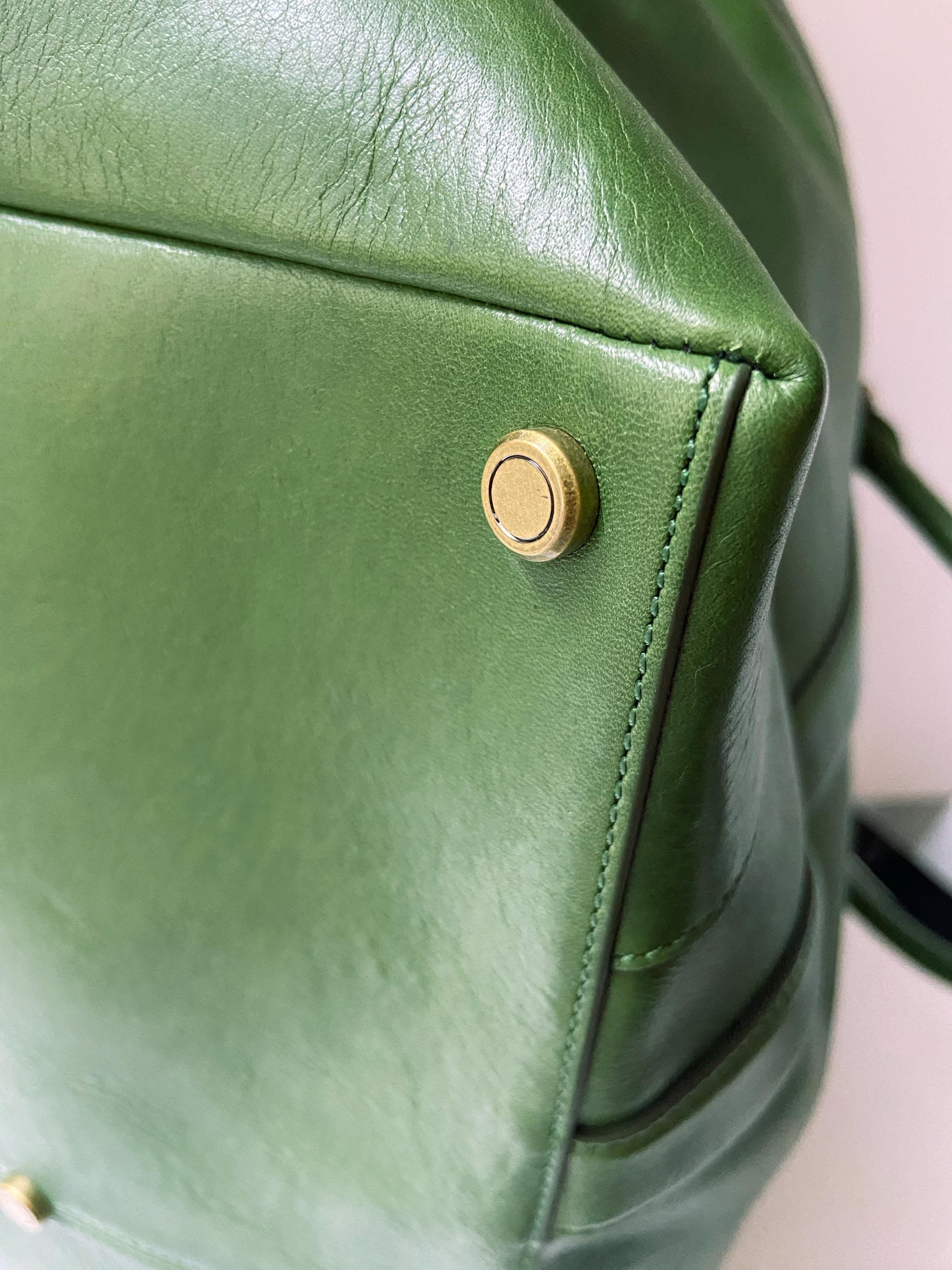 Coach - Limited Edition Green Leather Tote – Excellent Condition