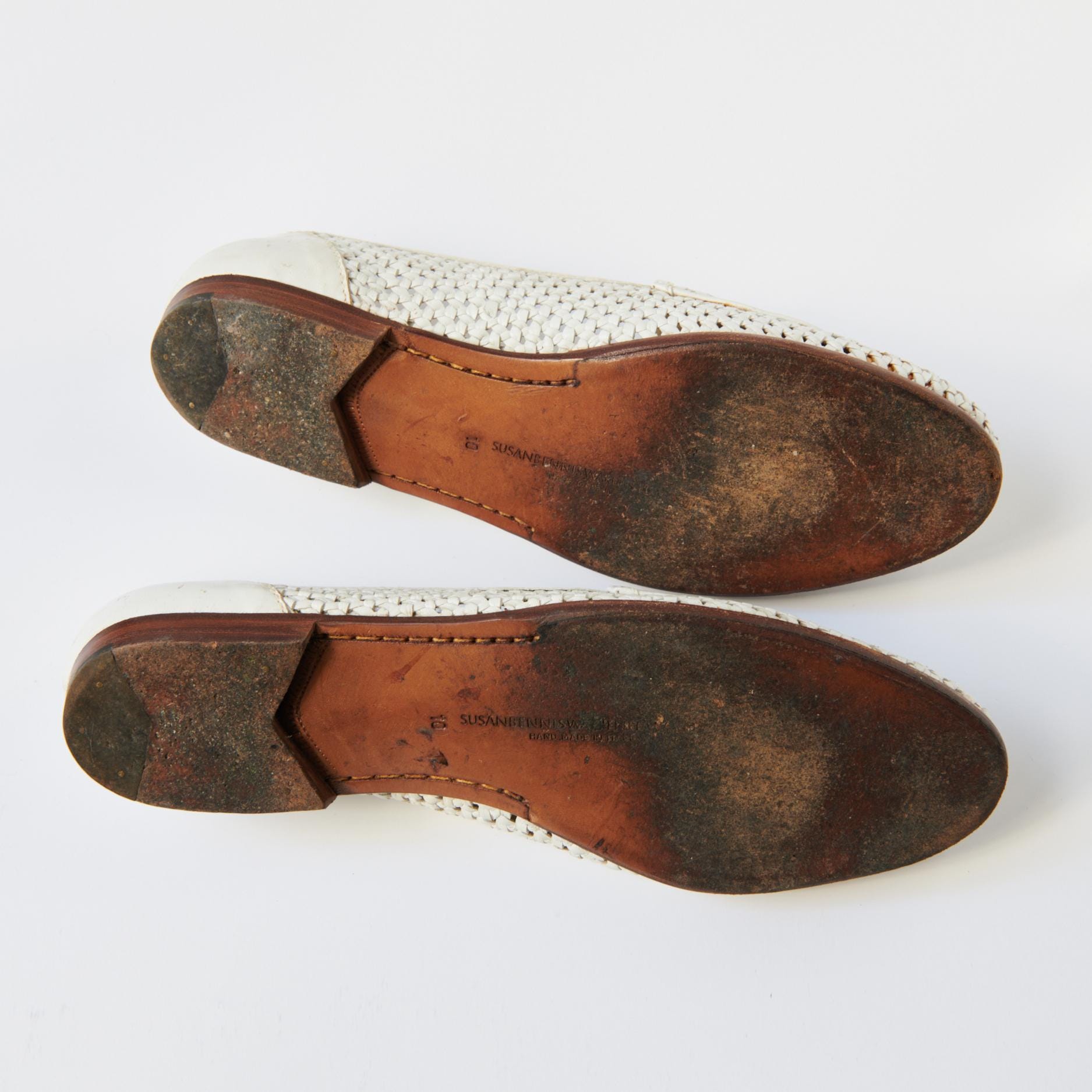 80s - SUSAN BENNIS - WARREN EDWARDS - Loafers - Men\'s - 10 - Wht - Leather Susan Bennis Warren Edwards Tassel Loafers — F.E. Castleberry main image 2