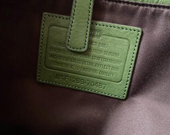 Coach - Limited Edition Green Leather Tote – Excellent Condition
