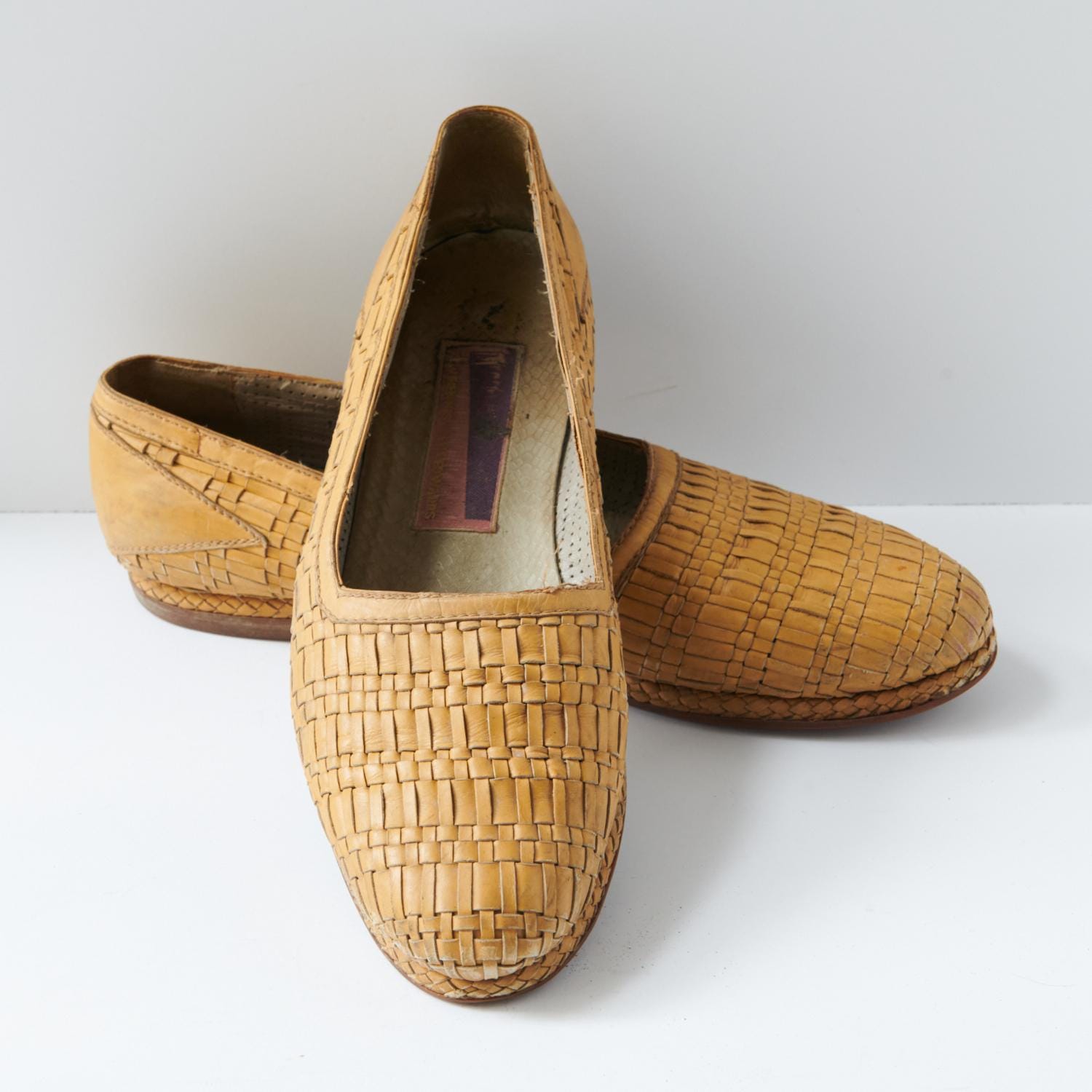 80s - SUSAN BENNIS - WARREN EDWARDS - Loafer - Men\'s - 10 - Tan - Python Vintage SUSAN BENNIS/WARREN EDWARDS Brown Croc Skin Penny  main image 4
