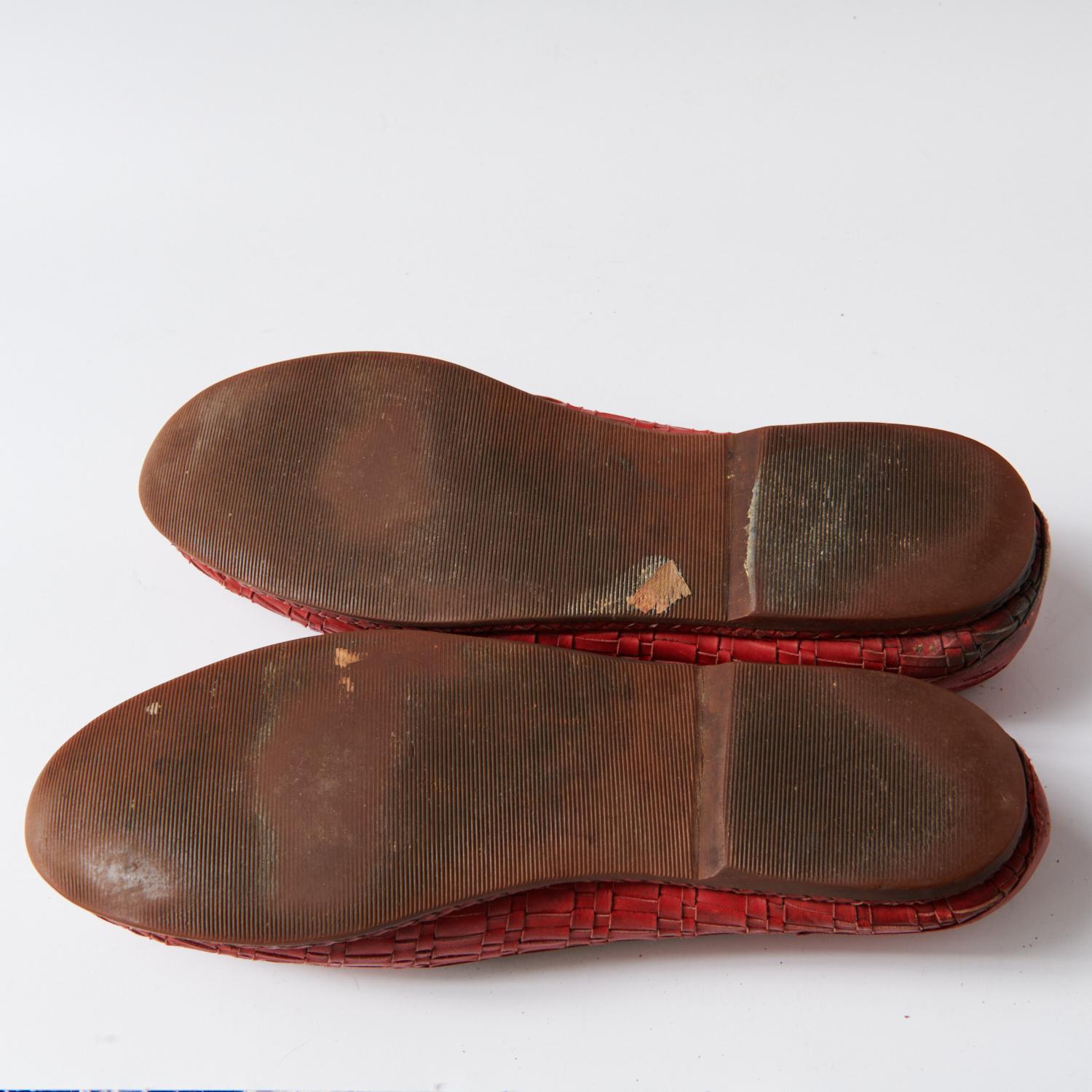 Vintage - 80s - RARE - Susan Bennis Warren Edwards - Red Leather Loafers 80s - Susan Bennis - Warren Edwards - Loafer - Men main image 3