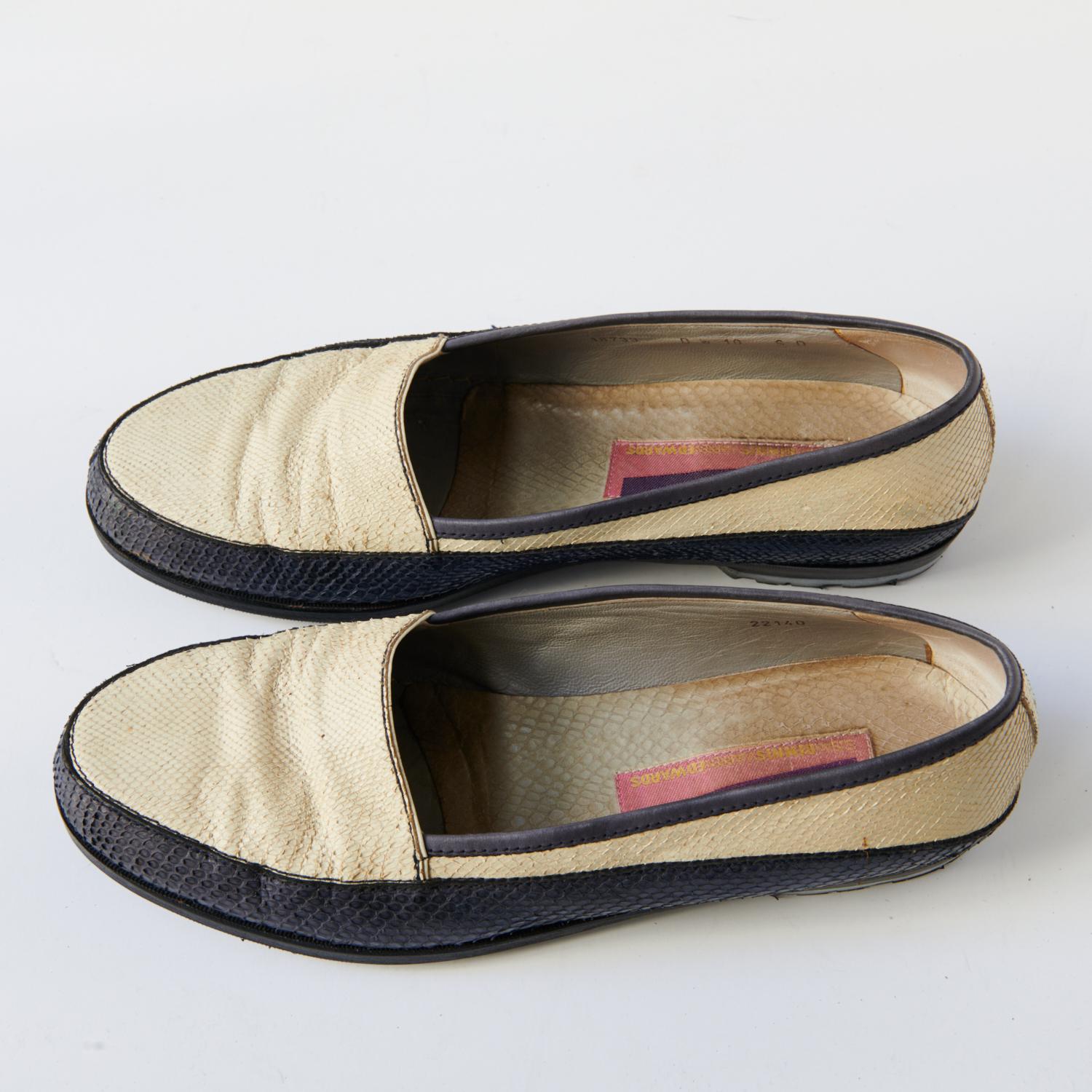 Susan Bennis Warren Edwards Lizard Split Toe Derby Shoes Italy UK 7.5 US 8.5 80s Susan Bennis/warren Edwards Men main image 2