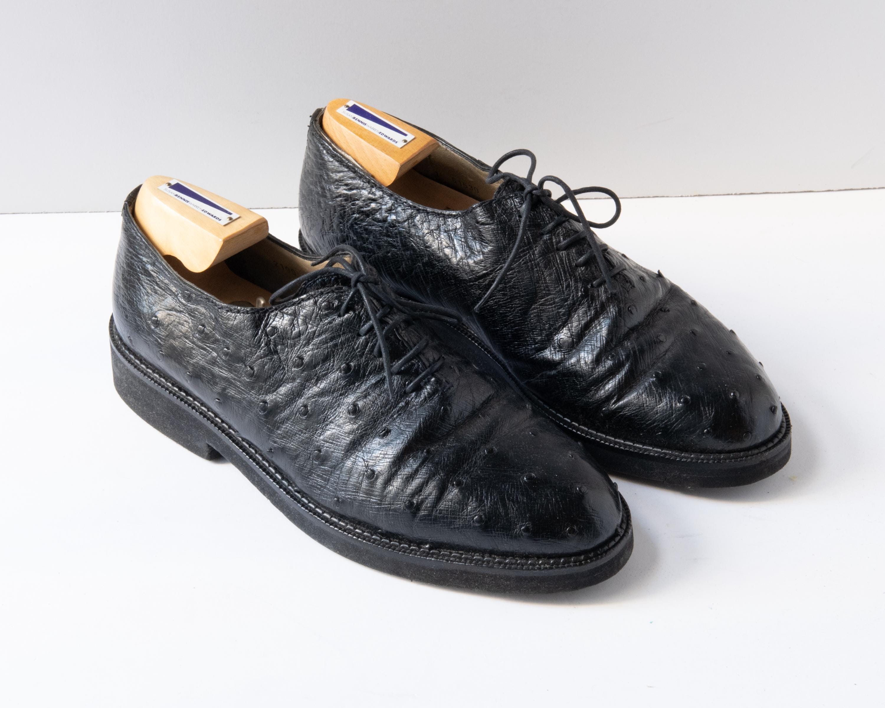 Lightly Worn 80s Susan Bennis/warren Edwards Men's Ostrich