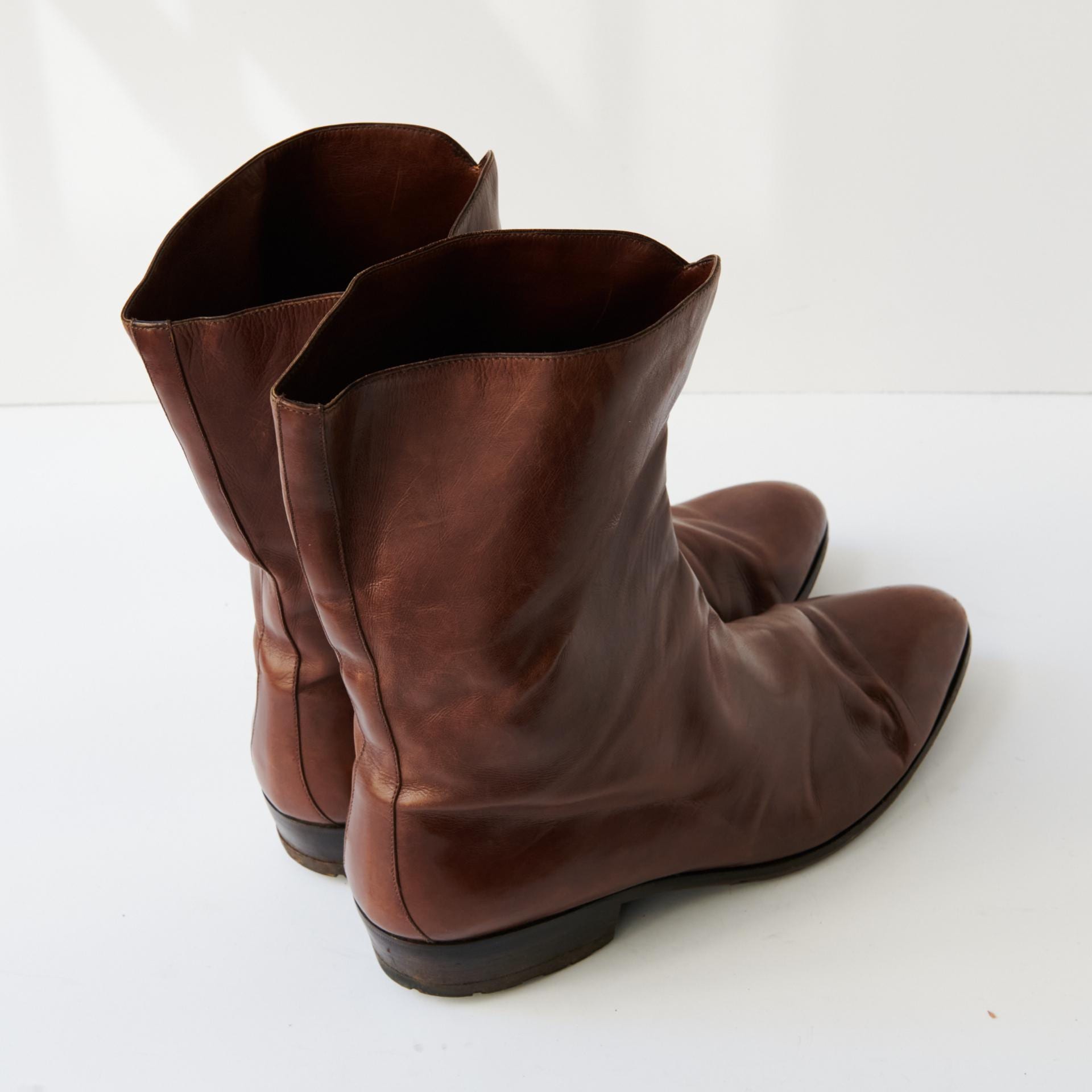 Men Warren Edwards Susan Bennis Brown Shearling Lined Boots 10 M 80s - Susan Bennis - Warren Edwards - Boots - Men main image 4