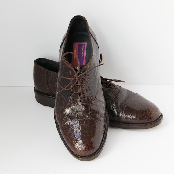 80s - SUSAN BENNIS - WARREN EDWARDS - Shoes - Men\'s - 10 - BR - Crocodile Susan Bennis Warren Edwards Shoes - Etsy main image 2