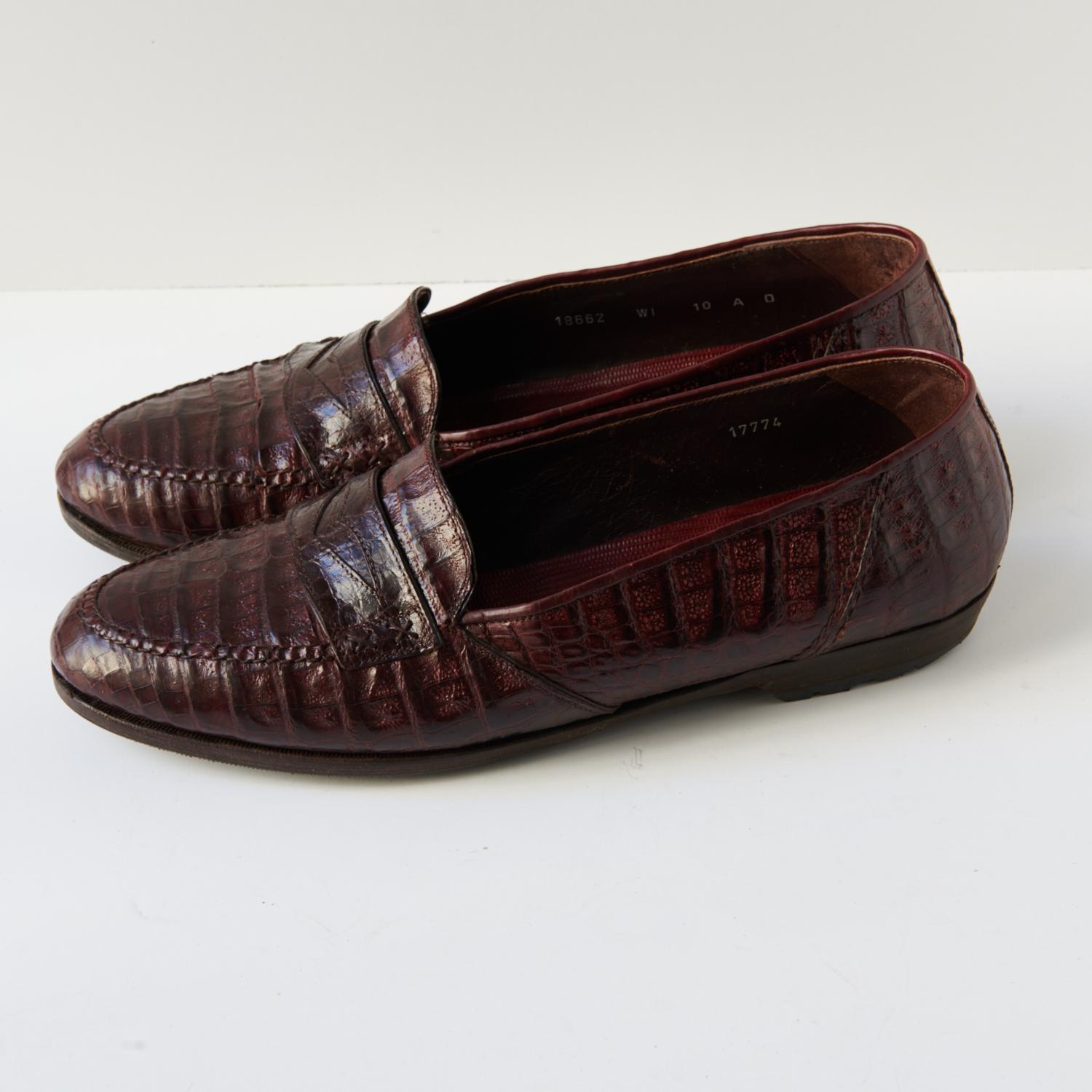 80s - SUSAN BENNIS - WARREN EDWARDS - Loafer - Men\'s - 10.5 - BLK - Crocodile 80s - Susan Bennis - Warren Edwards - Loafer - Men main image 3