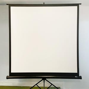 Portable - Elite Screens T85UWS1 85” Tripod Projector Screen – 1:1 Aspect Ratio – Matte White - Gently Used