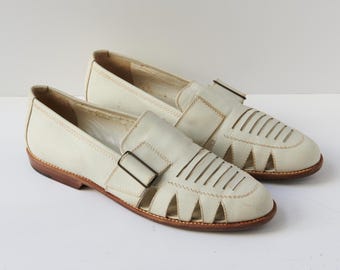 Vintage 80s RARE - Susan Bennis Warren Edwards Black and White Tassel Loafers 80s - Susan Bennis - Warren Edwards - Loafer - Men main image 3