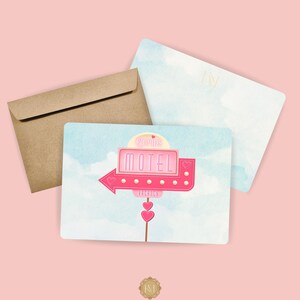 Tarjeta de San Valentín o aniversario de Cupids Motel