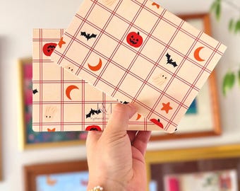 Spooky Checkers || Spooky, Halloween, Fall, Birthday, Multi Purpose Blank Greeting Card