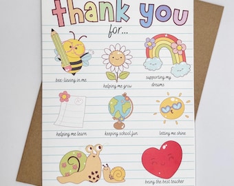 Teacher Appreciation Thank You Greeting Card