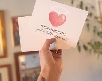 Nog steeds samen || Gecondoleerd, medeleven, begrafenis, multifunctionele wenskaart